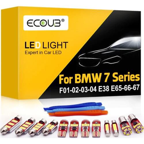 For BMW 7 Series E38 E65 E66 E67 F01 F02 F03 F04 Interior Light Bulb Kit LED for Map Dome Trunk Indoor Overhead Glove Box Bulbs