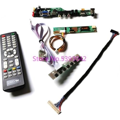 For LTN160AT01-001/A01/A02/A04/A05/C01/F02/T01/T02/W01 30Pin LVDS 1CCFL Remote VGA 1366*768 analog TV controller board kit