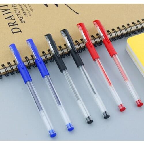 10pc Examination Gel Pen Red Black Blue 0.5mm Bullet Needle Point Signature Pen Office Fountain Pen School Supplies Stationery