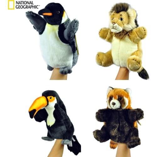 National Geographic Hand Puppet Educational Animal Plush Toys Puppets For Children Toy Action Set