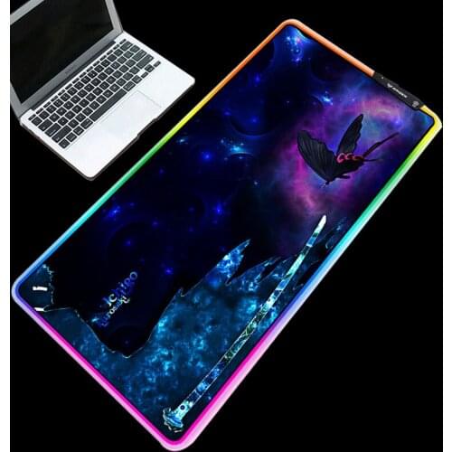 XGZ RGB Mice Pad LED Backlit Anime Bleach Durable Waterproof Mousepad Support 3 Led Model Big Table Mat Computer Accessories
