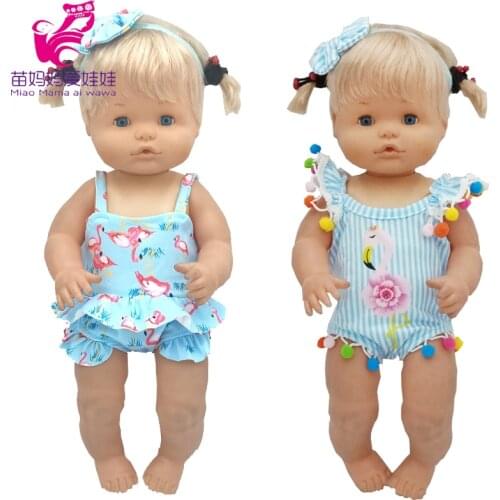 Nenuco Doll Clothes Ropa Y Su Hermanita Swim Wears 16 Inch Baby Dolls Swimsuit Toys Clothing