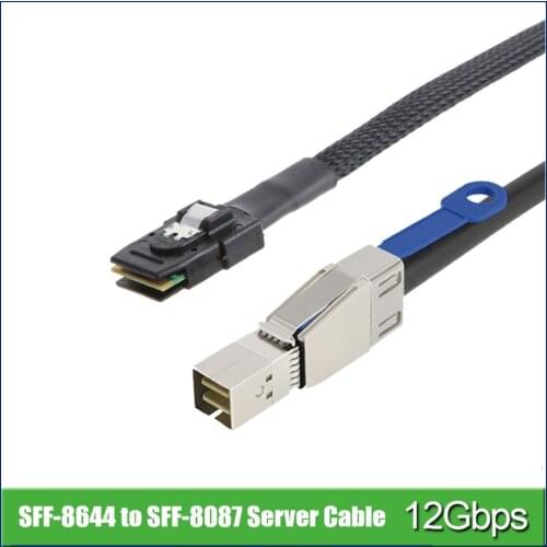 HOT!MINI SAS Data Cable HD 36PIN SFF-8644 To SFF-8087 Server Hard Drive Chassis Cable
