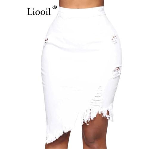 Liooil Asymmetrical Skirts