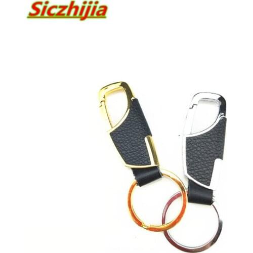 Leather and metal alloy mens black car keychain for Buick Regal Lacrosse Excelle GT/XT/GL8/ENCORE/Enclaves/Envision/Park