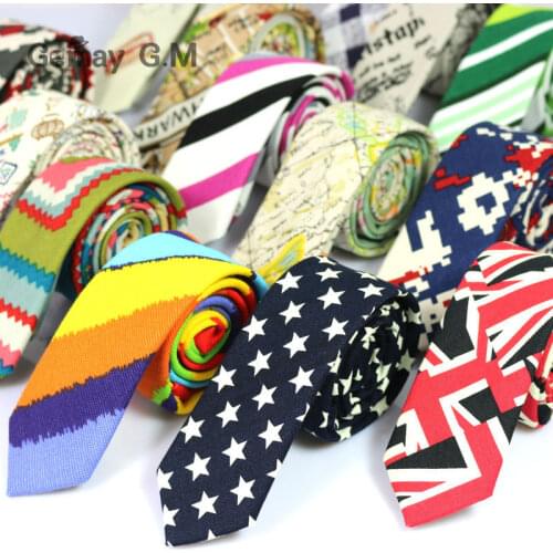 New Floral Print Linnen and Cotton Skinny Ties for Men 5.5 width Goom Slim Neckties High Quality Adult Neck Tie Free Shipping