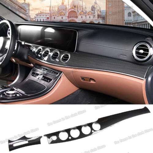 Lsrtw2017 Carbon Fiber Car Center Console Dashboard Panel Trims for Mercedes Benz E Class W213 E200 E300 2016-2020 Accessories