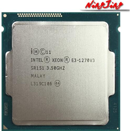 Intel Xeon E3-1270 v3 E3 1270 v3 E3 1270v3 3.5 GHz Quad-Core Eight-Thread CPU Processor L2=1M L3=8M 80W LGA 1150
