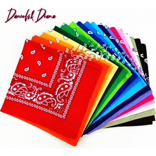 2020 Summer Scarf Bandana Women Hip-hop Men Bandanas Paisley Fashion Square Scarf Hair Headwear Neck Wrist Motorcycle Scarves