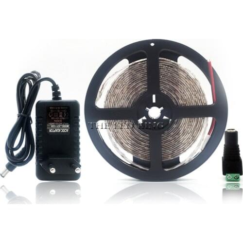 LED Strip SMD 3528 5M 300Leds With 12V 2A Power Adapter Flexible Light White Warm White Led Tape Home Decoration Lamps