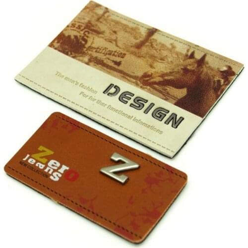 Good Quality Rectangle Embosses Patches Leather Clothing Label For Garments Patch Hear Press Sewing Leather Tag