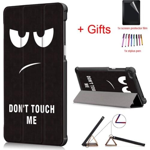 Protective Cover Case for Lenovo Tab 7 TB-7504F TB-7504N TB-7504X 7" Tablet PU Leather Flip Stand Magnet Funda Case+film+stylus