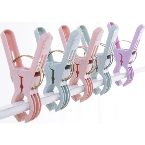 5Pcs Portable Plastic Clips Clothes Pins Hook Laundry Clips Bra Socks Hanger Pegs Racks Windproof Clips Shirt Clothes Folder