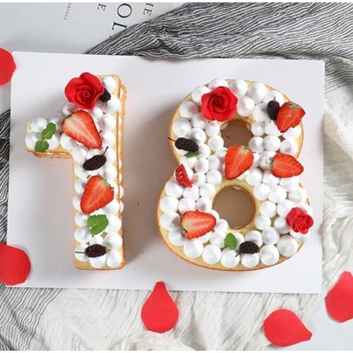 0-9 Alphabet Numbers Shape Cake Mold Fondant Decorating Tools Wedding Birthday Kitchen Baking Pastry Cake Mould Accessories