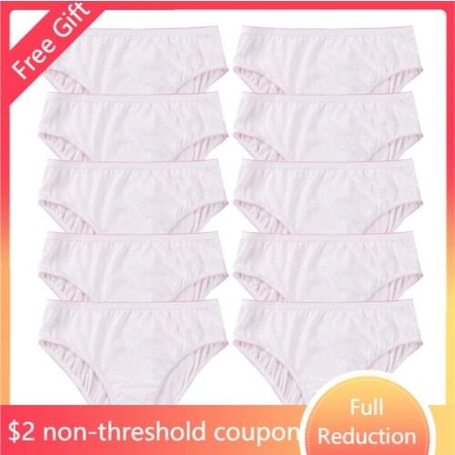 10pc 100% Cotton Disposable Underwear Maternity Panties Postpartum Paper Briefs For Pregnant Women Maternal Panties Travel Sauna