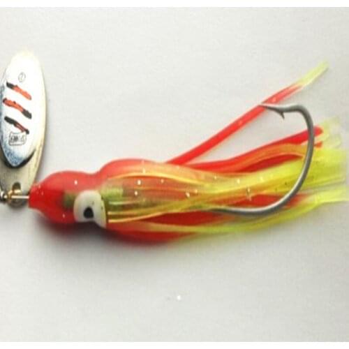 15pcs Octopus 7.5gluminous squid rigs trolling fishing lures spinner spoon pike bass fishing baits pesca fishing tackles
