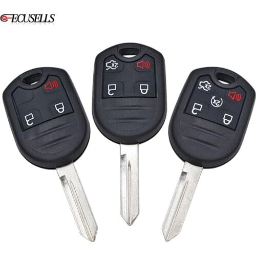 3+1/4 Button Remote Car Key Shell Case Housing Uncut Blade for Ford Escape Mustang Explorer for Mercury for Lincoln for Mazda