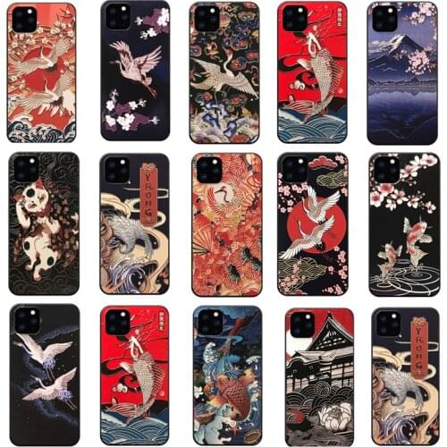 3D Emboss Patterned Phone Case For iPhone X XS XR 11 12Pro MAX 6 7 8 Plus Soft TPU Back Cover for iPhone Series Capa Matte Coque