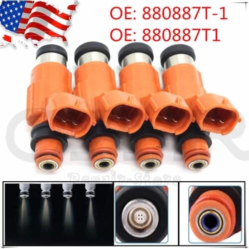 4PCS Fuel Injector Flow Matched 68V-8A360-00-00 for Mercury 2001-2006 115 EFI 4 Stroke CDH210 880887T1 880887T-1 880887T 1