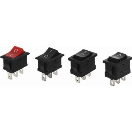 5PCS KCD1 3Pin Boat Car Rocker Switch 6A/10A 250V/125V AC Red Yellow Green Blue black Button Best Price KCD1