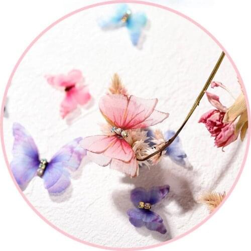 5pcs/lot 3D lace butterfly Nail Art Crystal nail jewelry Rhinestone nail supplies nails accessories DIY nail decorations charms