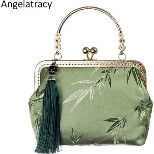 Женские зеленые сумки Angelatracy China At AliExpress