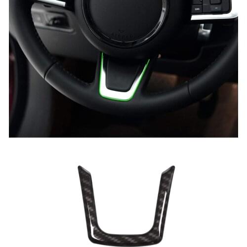 Car Parts Steering Wheel Trim Sequins Frame ABS Chrome Carbon Fiber For Jaguar XE XF F-Pace F Pace x761 Car Interior Accessories