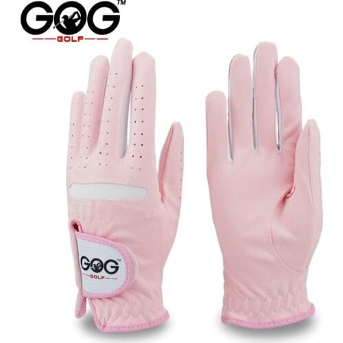 Baoyou womens Professional Golf Gloves Pink microfiber fine cloth pink Gog golf gloves
