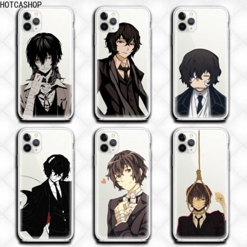 Bungou stray dogs Dazai Osamu Phone Case clear for iphone 12 11 Pro max mini XS 8 7 6 6S Plus X 5S SE 2020 XR cover