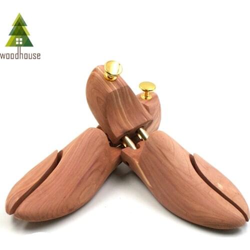 Woodhouse Mens and Womens Twin Tube Adjustable Red Cedar Shoe Tree Wood Shoe Tree