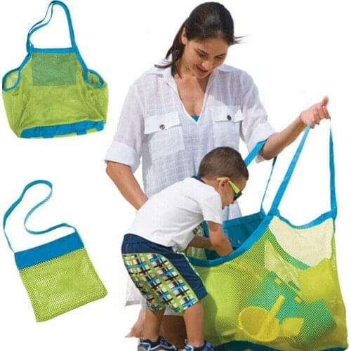 Children Beach Mesh Toys Storage Bag Kids Folding Sand Away Net Tote Outdoor New Made Of Oxford Cloth Mesh Cloth