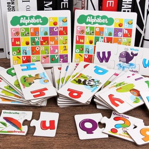 Children Large Matching Puzzle Games Early Learning Card Montessori First Jigsaw Puzzle Toys for Children Kids Educational Toys