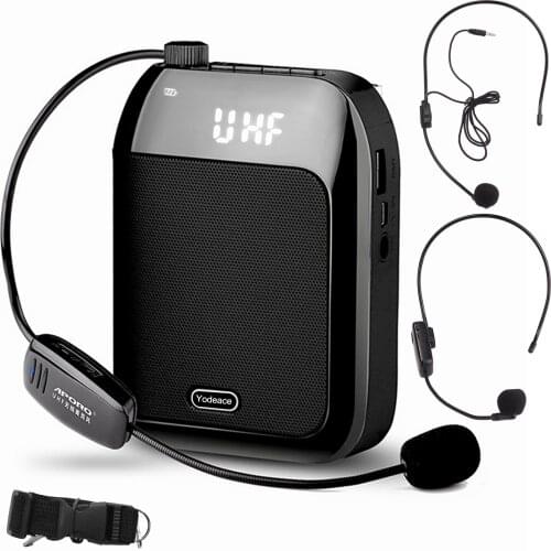 Gosear 15W 2400mAh Portable Bluetooth Voice Amplifier Multifunctional Recording Speaker with Wireless Microphone for Teachers