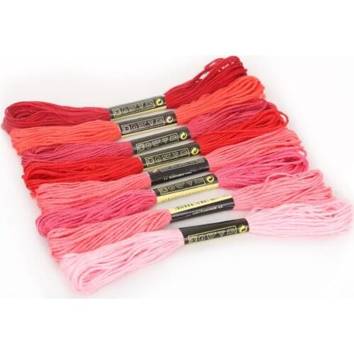 Multi Colors 8Pcs/lot 7.5m length Similar DMC Threads Cross Stitch Cotton Embroidery Threads For DIY Sewing Tools Accessories