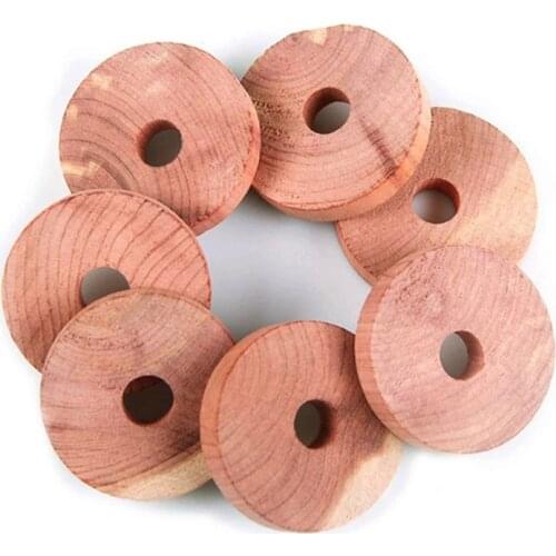 Hot YO-20Packs Aromatic Cedar Blocks For Clothes Storage,Natural Cedar Wooden Rings For Hangers,Closet Storage And Drawers