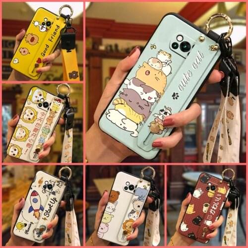 Cute Wristband Phone Case For Xiaomi Poco X3 NFC New Arrival Lanyard Durable Cover Silicone