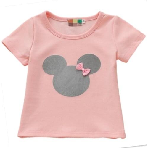 New cotton girls' short sleeve T-shirt summer of 2021 Children Clothes Girls Top Cotton Tee Short Sleeve Toddler Kids