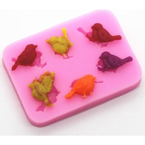 Wholesale/retail,free shipping, P246 Cute little bird silicone mold chocolate mold biscuit die