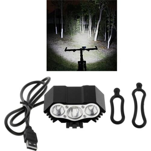 Alloy Bicycle Front Light USB Solid 3000 Lumens Bicycle Headlight Super
