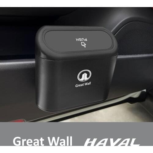 Car Trash Bin For Great Wall Haval Hanging Vehicle Garbage Dust Case Storage Box Square Pressing Type Trash Can Auto Accessories