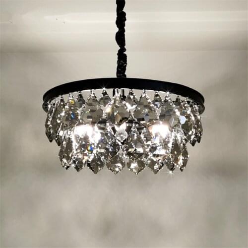 Nordic Crystal Luxury Pendant Lights Bedroom Post Modern American Living Room Stairwell Dining Room Bar Hanging Lights Lighting