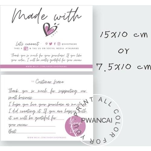 EDITABLE Business Thank You Card Printable,Blush Pink Thank You For Your Purchase Cards,Seller Thank You,Customer Thank You