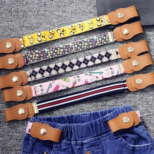 Kids Buckle-Free Elastic Belt Waist No Buckle Cartoon Print Stretch Belts Toddlers Adjustable Boys and Girl`s Belts for Jeans