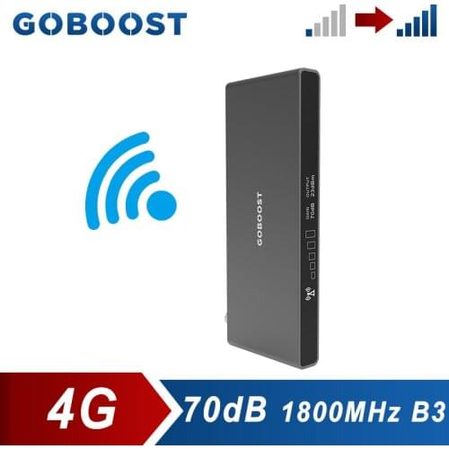 GOBOOST LTE 4G DCS 1800 MHz Signal Repeater Gain 70dB 23dBm Cell Phone Booster Band 3 Cellular Amplifier