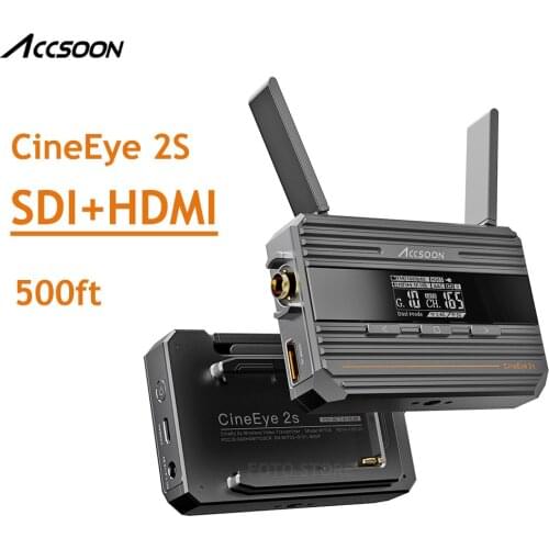 Accsoon CineEye 2S Wireless Video Transmission System SDI+HDMI Video Transmitter 500FT dual 1080P support Android IOS Pad phone