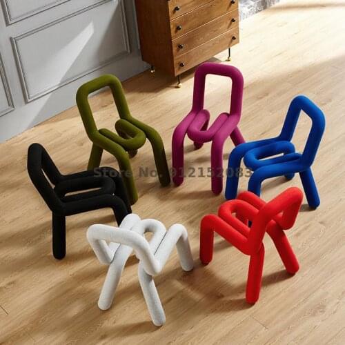 Nordic ins net red special-shaped elbow chair modern minimalist designer art creative dining chair home makeup chair