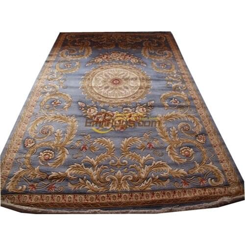 Thick And Plush Savonnerie European Rug Embroidered Wool Knitting Carpets Antique Mandala Area Runnerchinese aubusson rug
