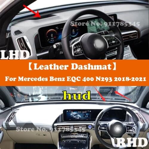 Suede Leather Dashmat Accessories Car-Styling Dashboard Covers Pad Sunshade For Mercedes Benz EQC 400 350 N293 EQC400 2018-2021