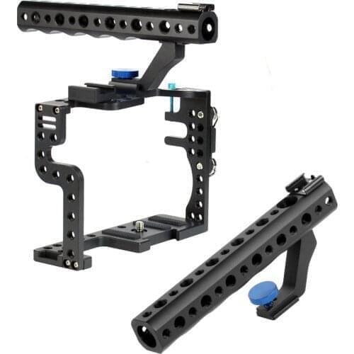 Camera Cage Protecting Case Mount Stabilizer and Top Handle Grip Cage kit with /1/4 3/8 Cold Shoe for GH3/GH4 Camera