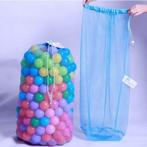 1pcs Large Capacity Durable Organizer Bag Foldable Mesh Net Bags Portable Kids Ball Storage Net Bag